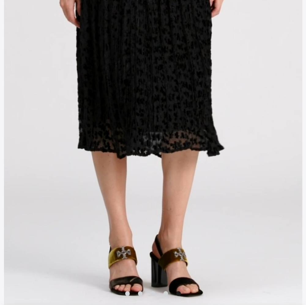 Tory Burch Velvet Pave Heel Sandals - Picture 3 of 10